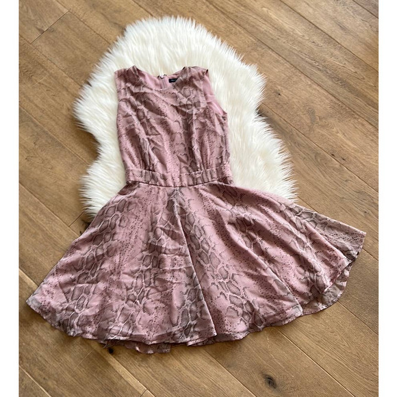 French Connection snake skin pink dress size 4 - Picture 2 of 6